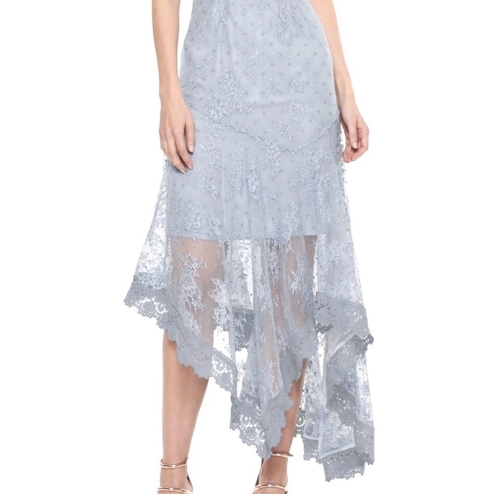 La Maison Talulah Whirlwind Lace Asymmetrical Midi Dress Size Small Prom Formal - Picture 3 of 15